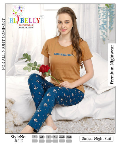 Vol 716 Belly Sinker Pyjama Night Suits Manufacturer Gujarat