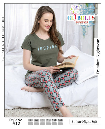 Vol 716 Belly Sinker Pyjama Night Suits Manufacturer Gujarat