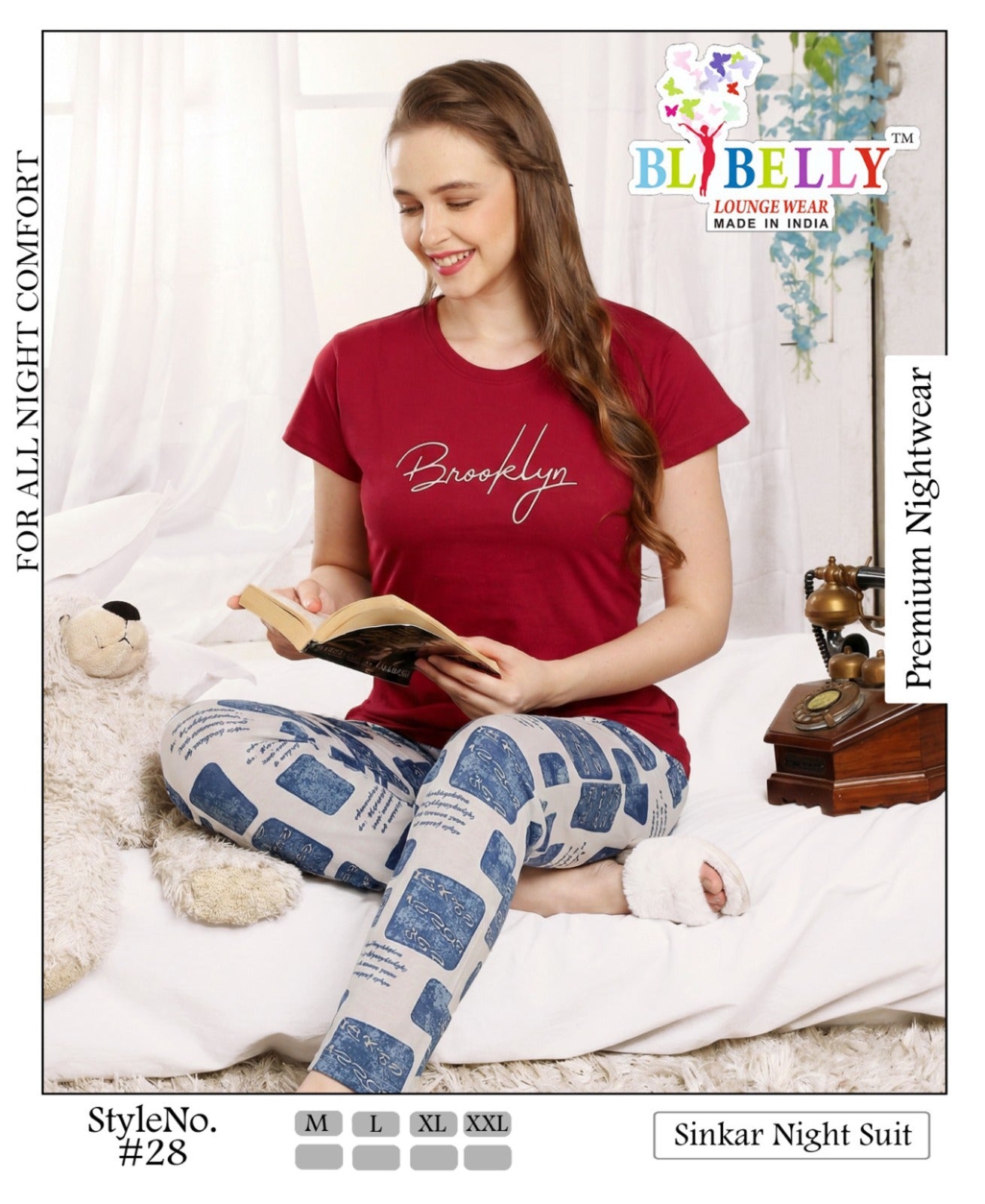 Vol 717 Belly Sinker Pyjama Night Suits Supplier