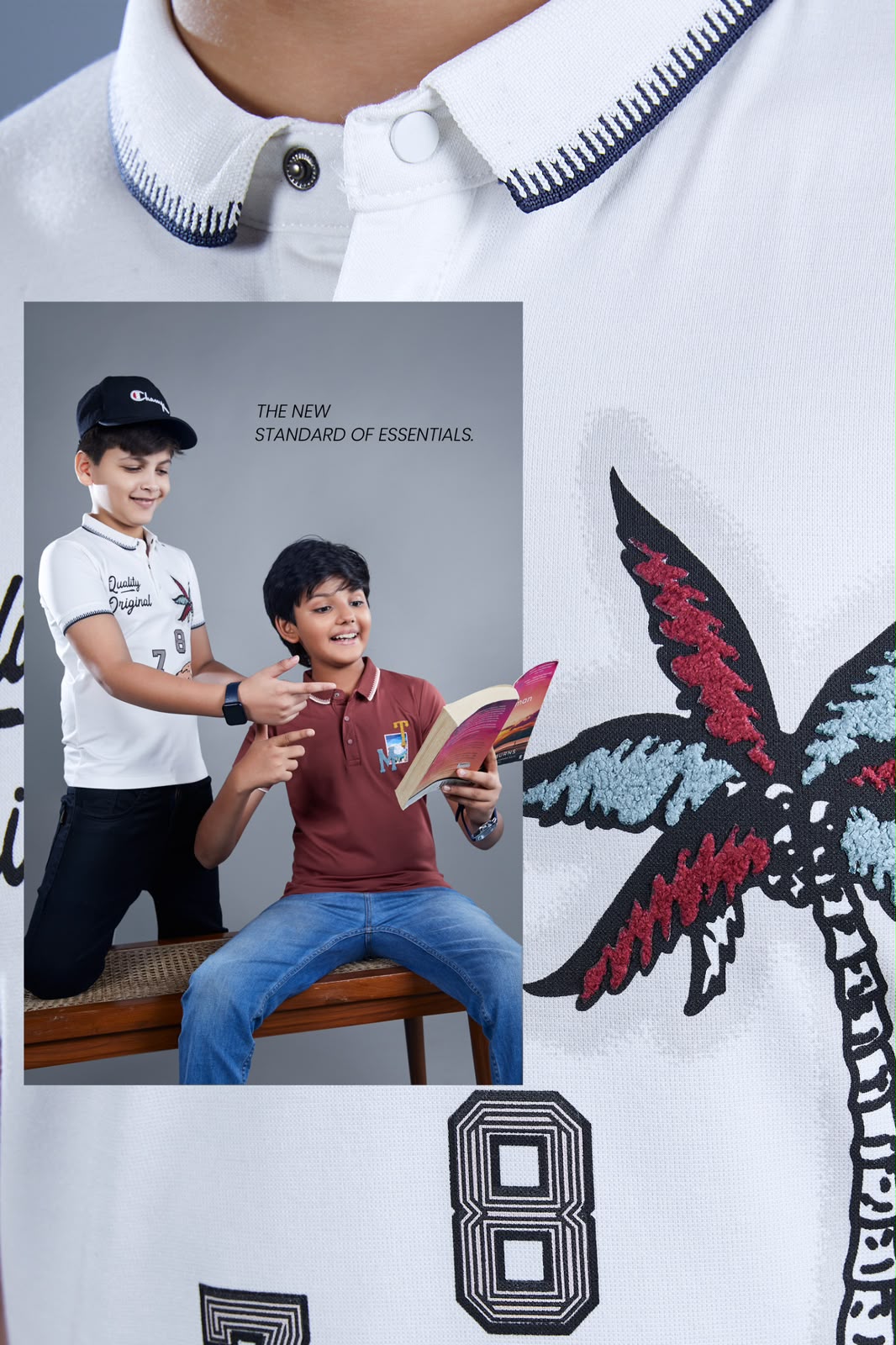 Vol 718 To 725 Dobby Black Pepper Lycra Knit Boys Tshirt Exporter India