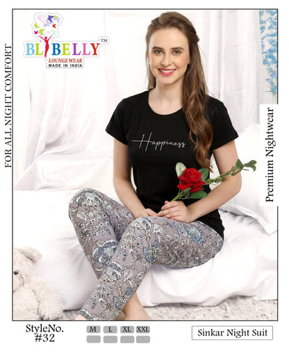 Vol 719 Belly Sinker Pyjama Night Suits Exporter