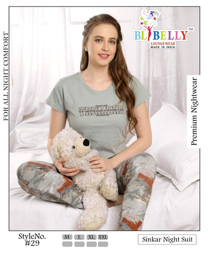 Vol 719 Belly Sinker Pyjama Night Suits Exporter
