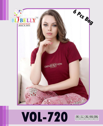 Vol 720 Belly Sinker Pyjama Night Suits Supplier Gujarat