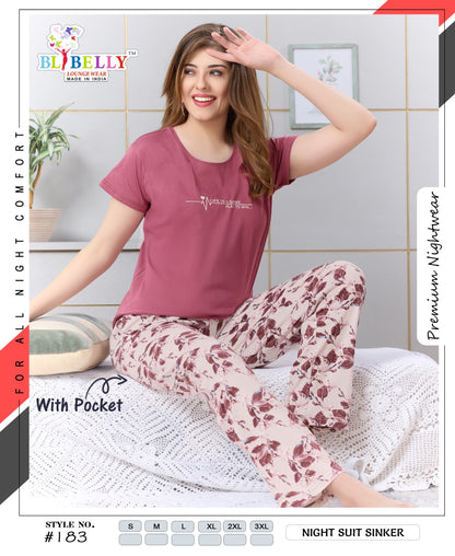 Vol 721 Belly Sinker Pyjama Night Suits Manufacturer Gujarat