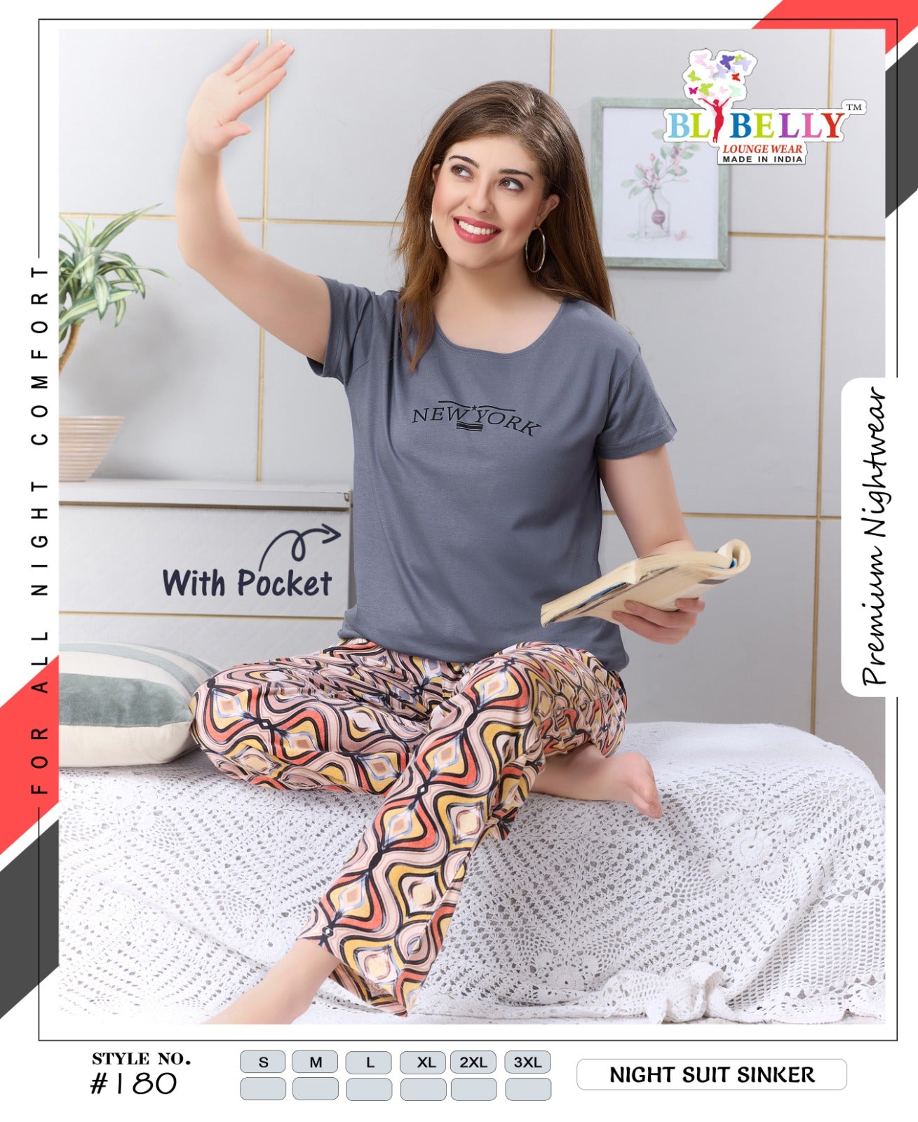 Vol 721 Belly Sinker Pyjama Night Suits Manufacturer Gujarat