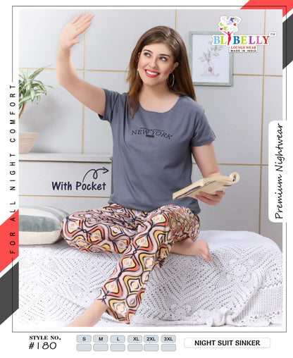 Vol 721 Belly Sinker Pyjama Night Suits Manufacturer Gujarat