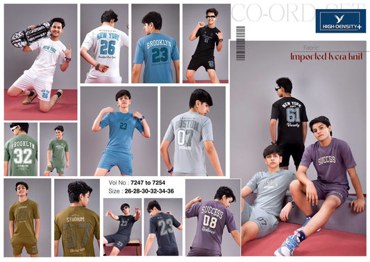Vol 7247 To 7254 High Density Imported Lycra Boys Co Ord Set Exporter India