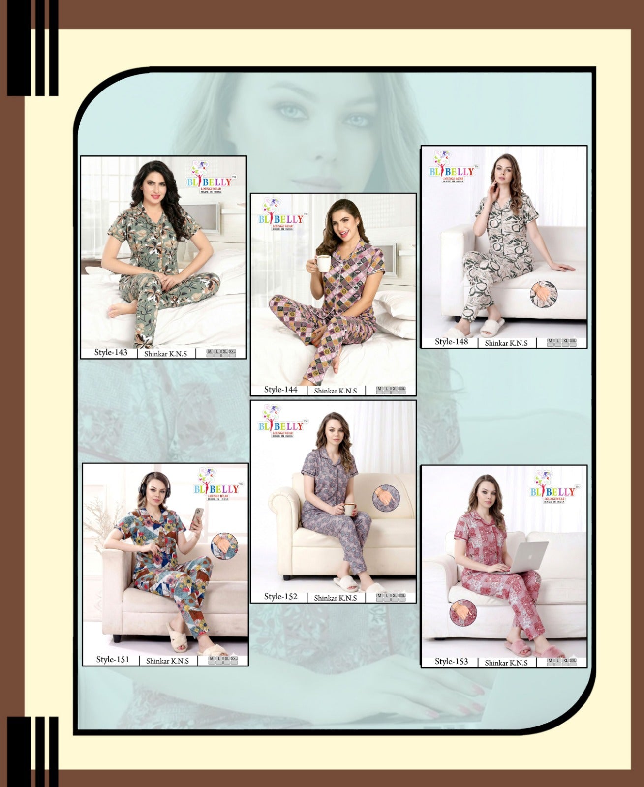 Vol 724 Belly Sinker Collar Night Suits Wholesale