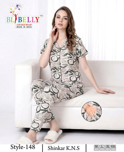 Vol 724 Belly Sinker Collar Night Suits Wholesale
