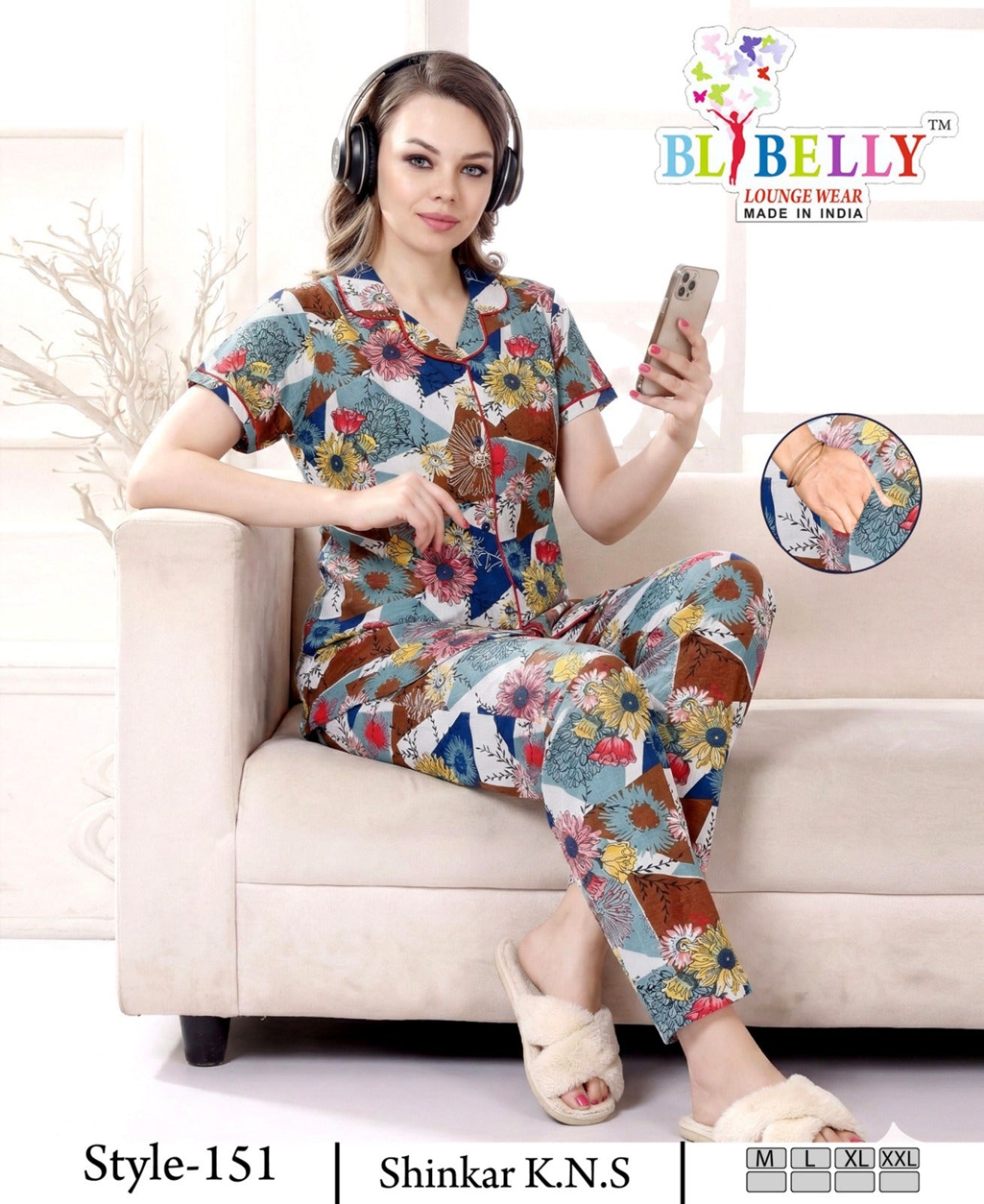 Vol 724 Belly Sinker Collar Night Suits Wholesale