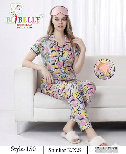 Vol 725 Belly Sinker Collar Night Suits Wholesaler Gujarat