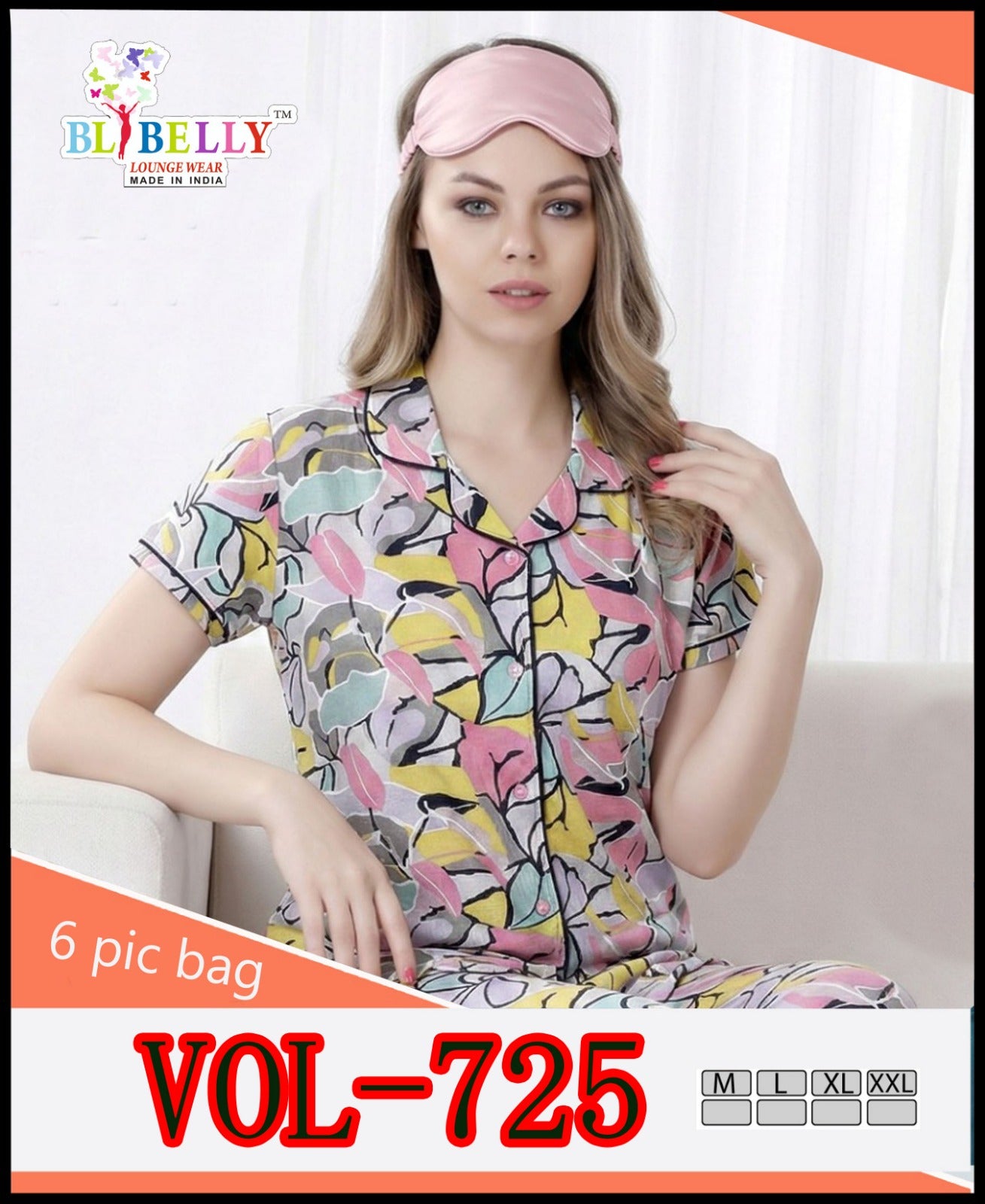 Vol 725 Belly Sinker Collar Night Suits Wholesaler Gujarat