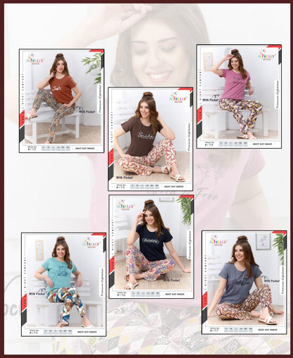Vol 726 Belly Sinker Pyjama Night Suits Wholesale Price