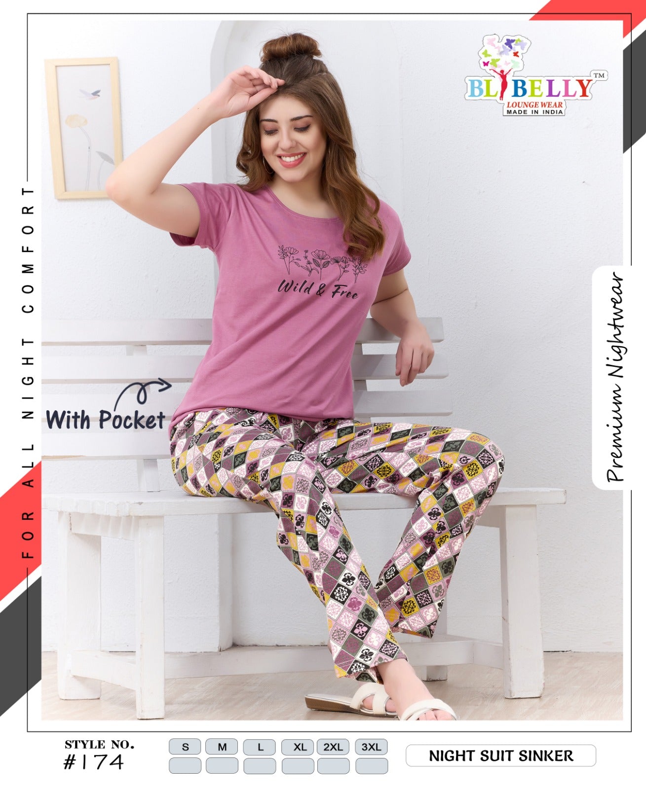 Vol 726 Belly Sinker Pyjama Night Suits Wholesale Price