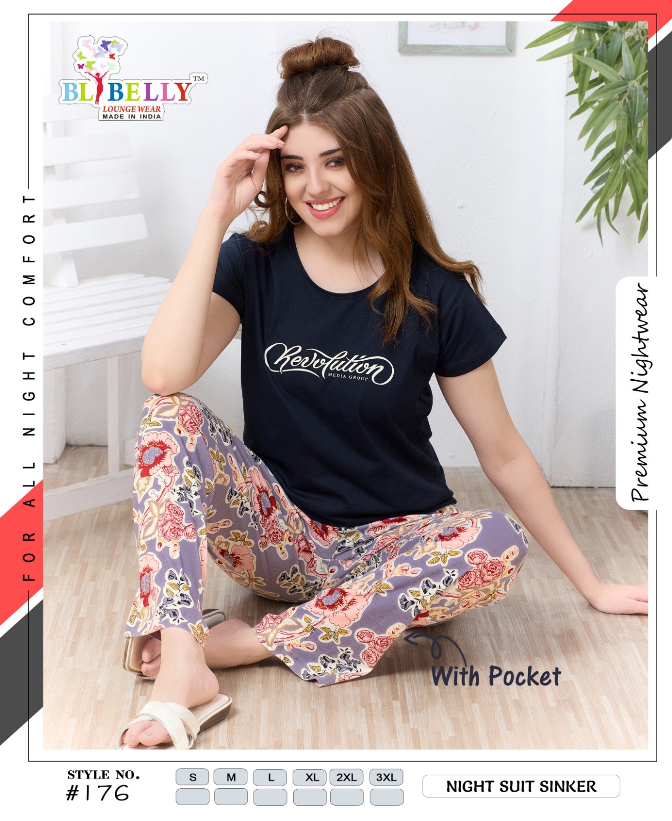 Vol 726 Belly Sinker Pyjama Night Suits Wholesale Price