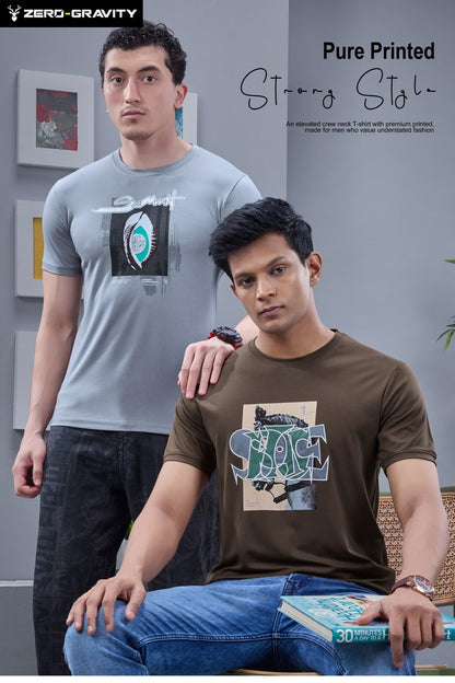 Vol 7279 To 7286 Zero Gravity Tencil Lycra Mens Tshirts Wholesale Rate