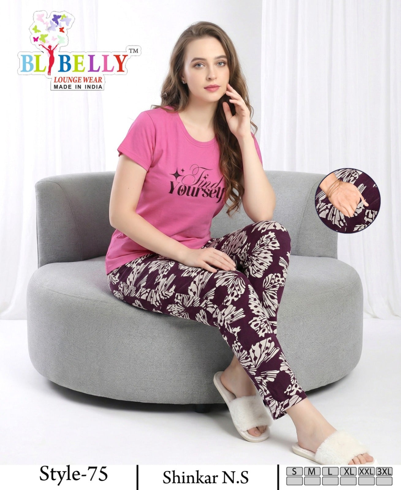 Vol 727 Belly Sinker Pyjama Night Suits Exporter India