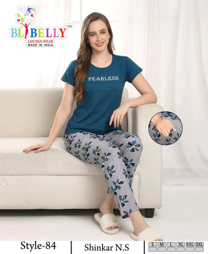 Vol 728 Belly Sinker Pyjama Night Suits Wholesaler India