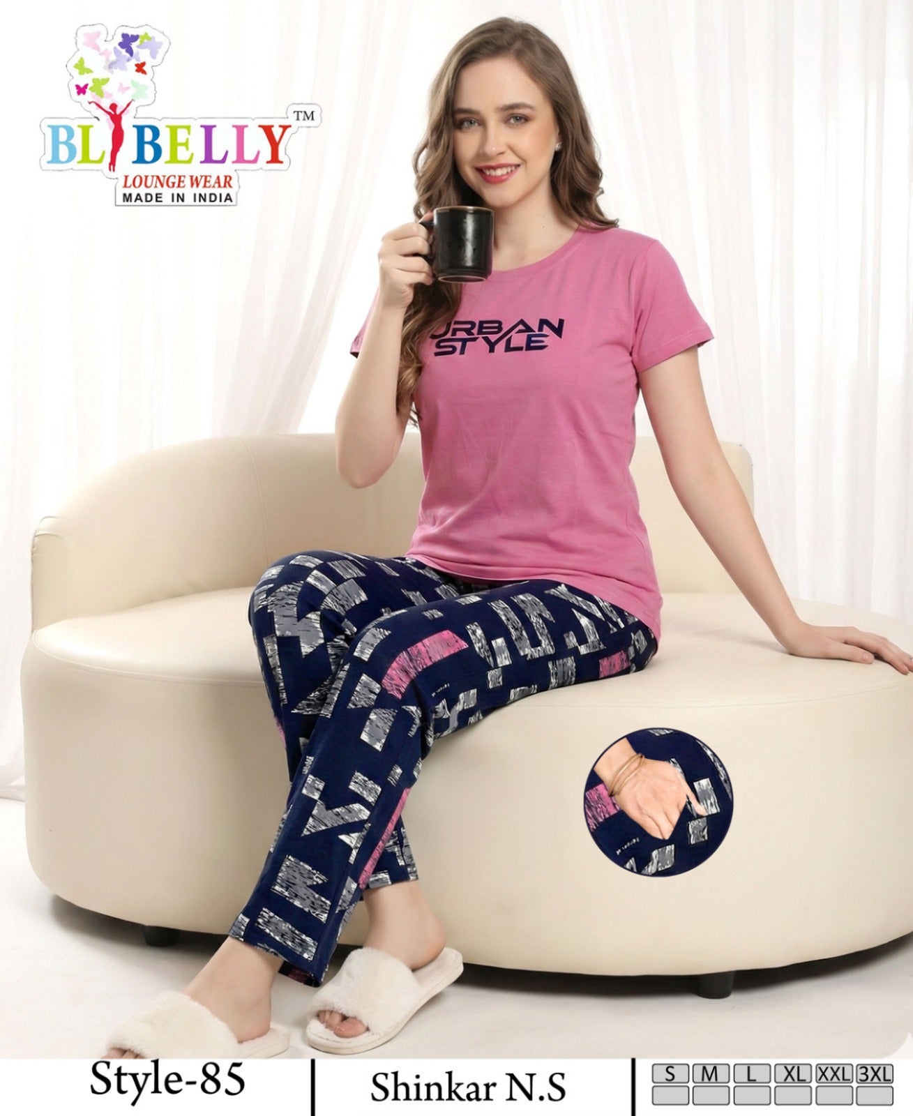 Vol 728 Belly Sinker Pyjama Night Suits Wholesaler India