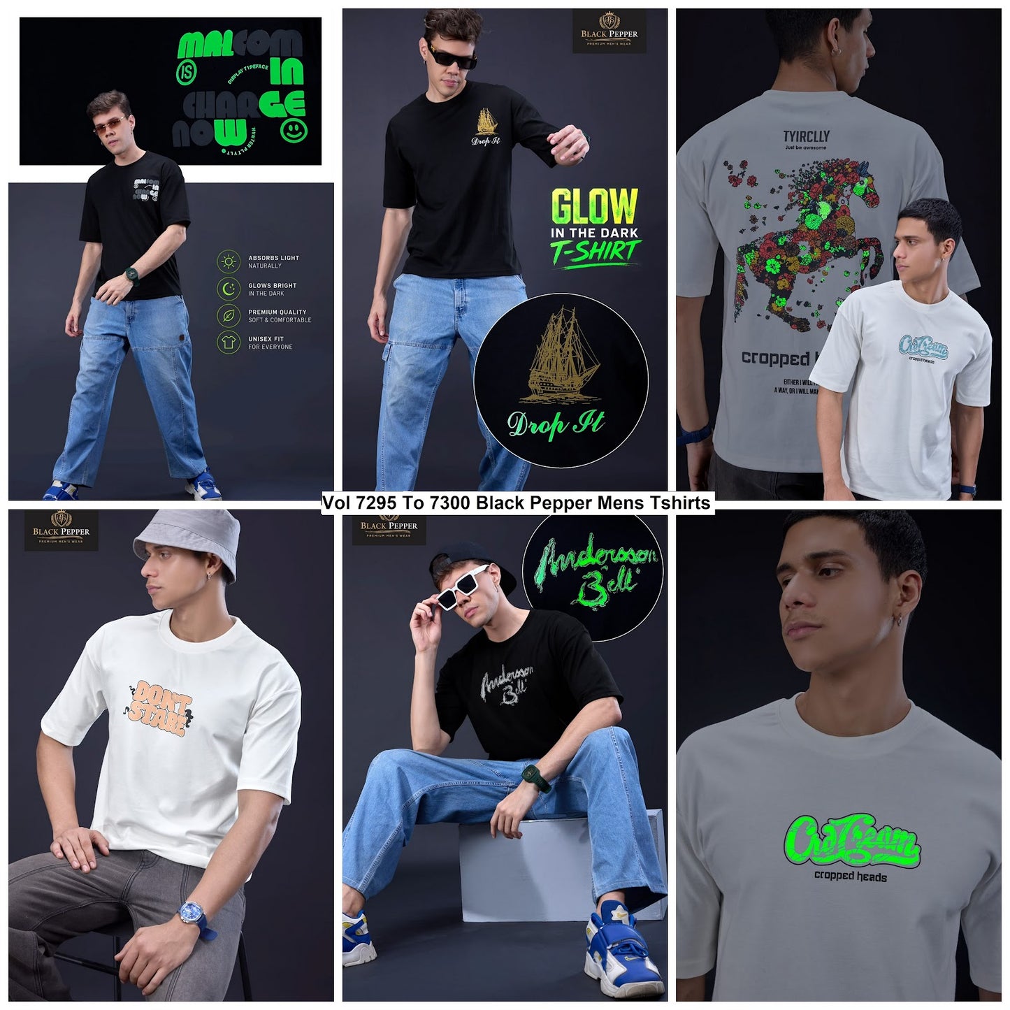 Vol 7295 To 7300 Black Pepper Canvas Interlock Mens Tshirts Wholesaler Gujarat