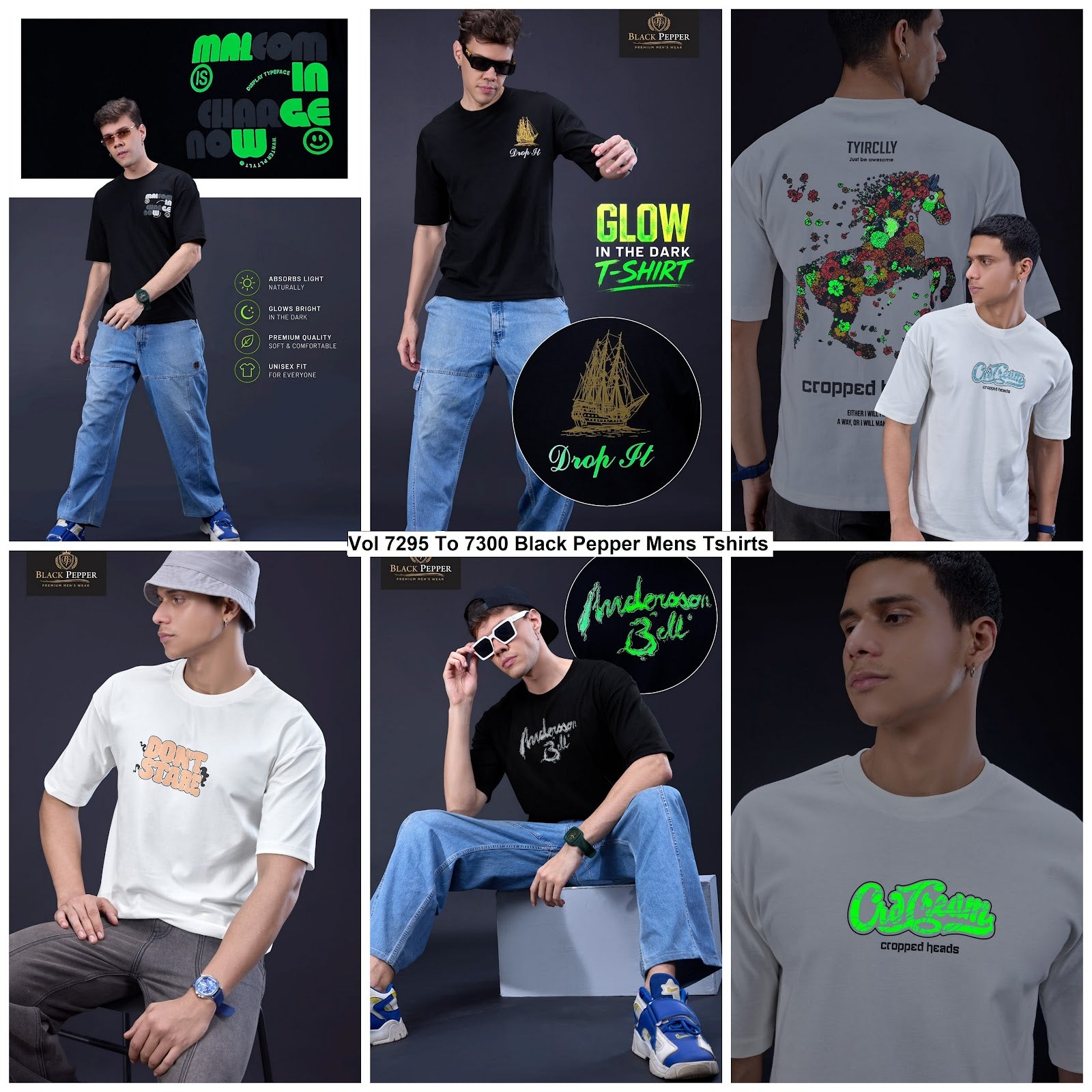 Vol 7295 To 7300 Black Pepper Canvas Interlock Mens Tshirts Wholesaler Gujarat