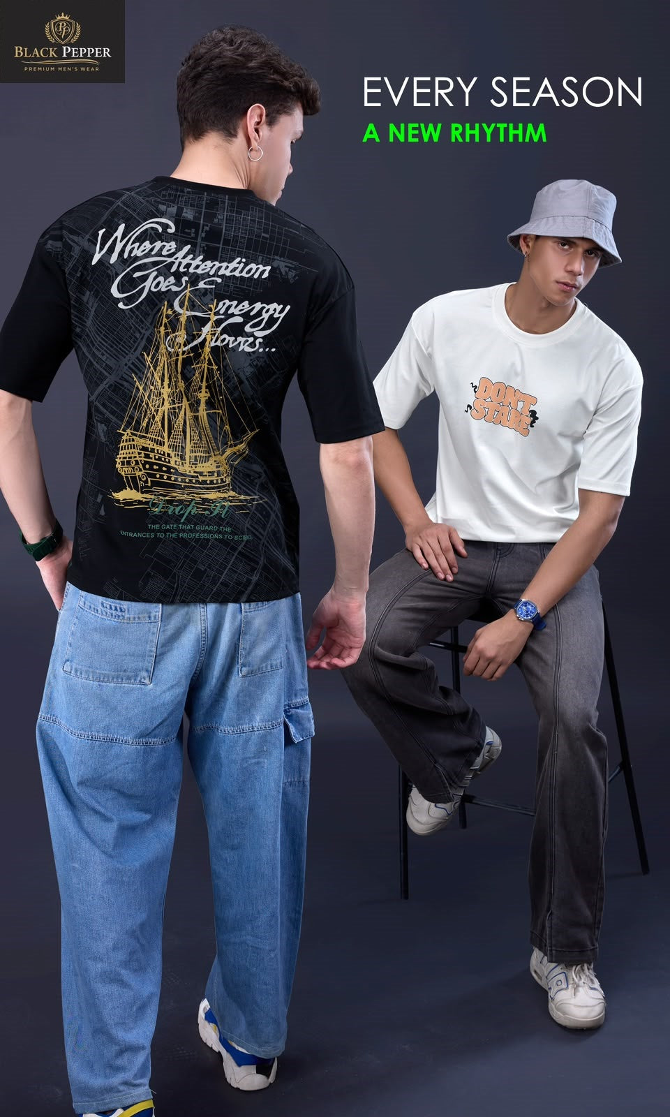 Vol 7295 To 7300 Black Pepper Canvas Interlock Mens Tshirts Wholesaler Gujarat