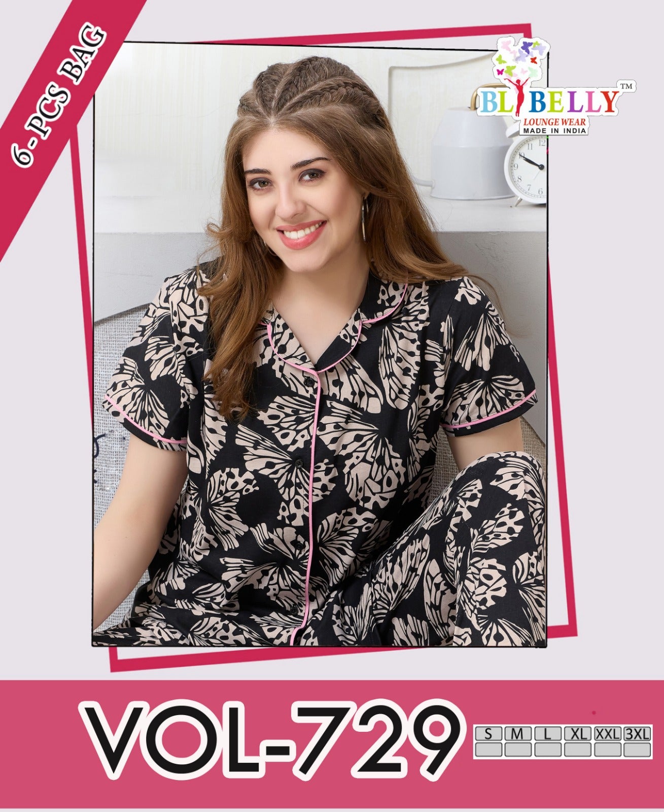 Vol 729 Belly Sinker Collar Night Suits Manufacturer