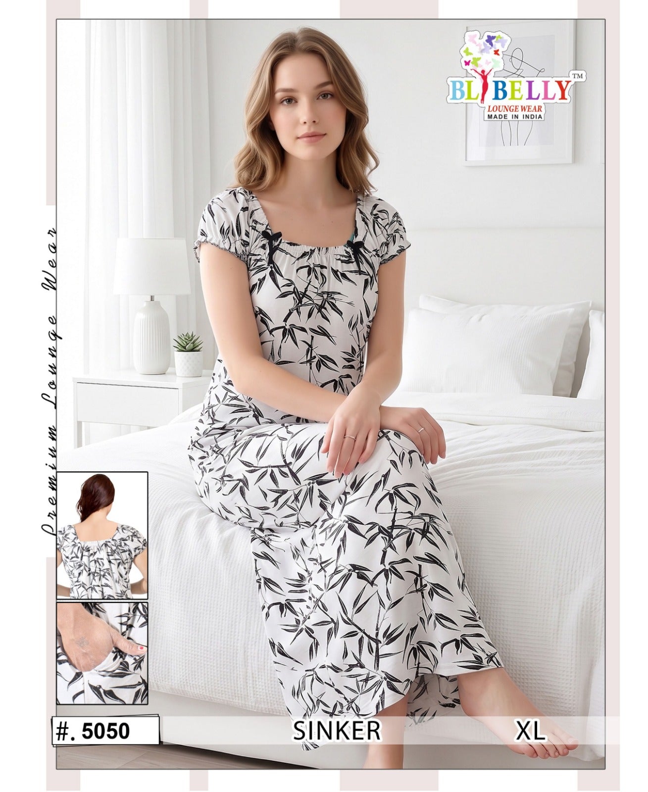 Vol 732 Belly Hosiery Cotton Night Gowns Exporter