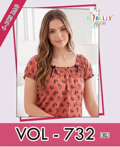 Vol 732 Belly Hosiery Cotton Night Gowns Exporter