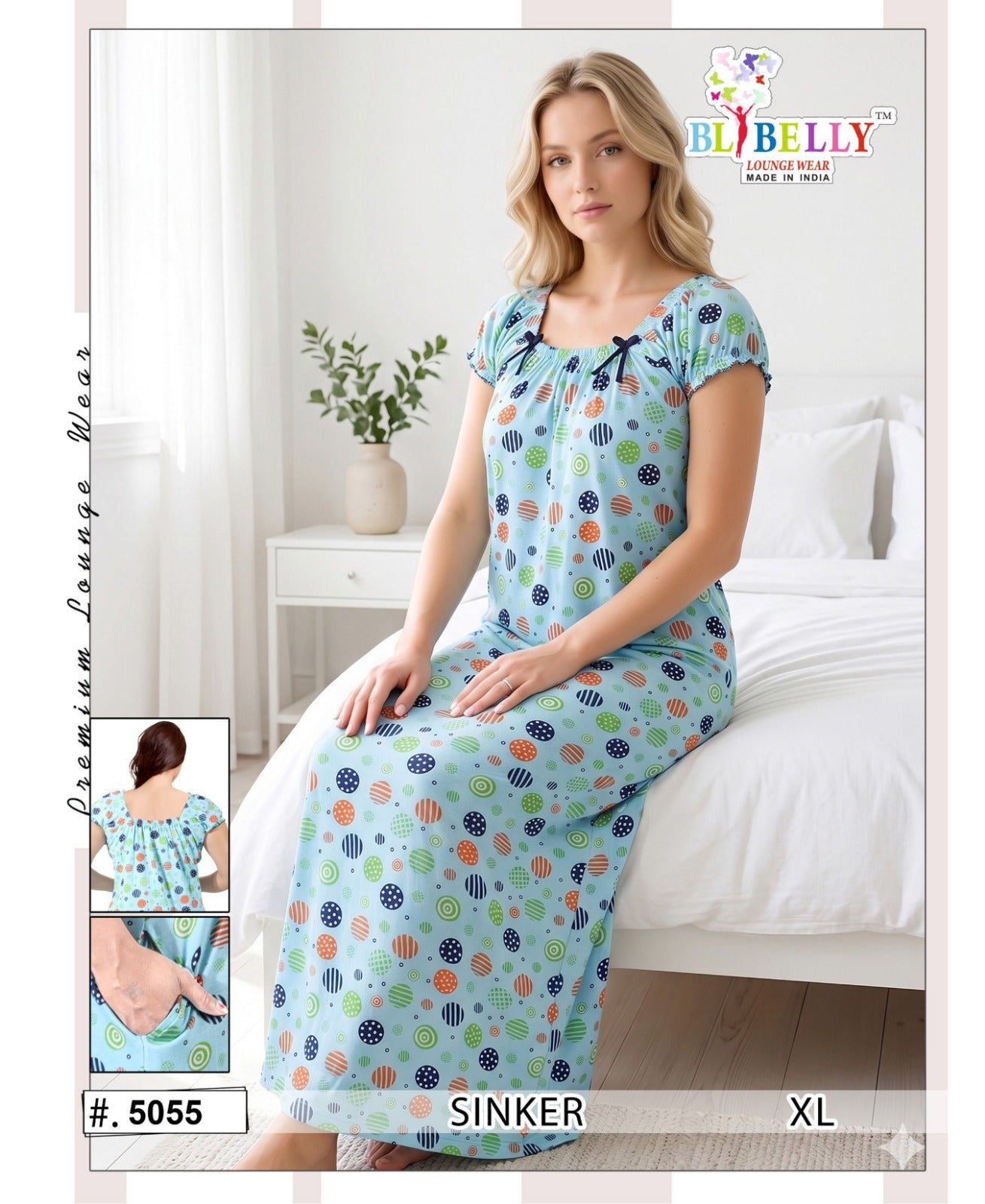 Vol 732 Belly Hosiery Cotton Night Gowns Exporter