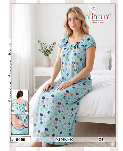 Vol 732 Belly Hosiery Cotton Night Gowns Exporter
