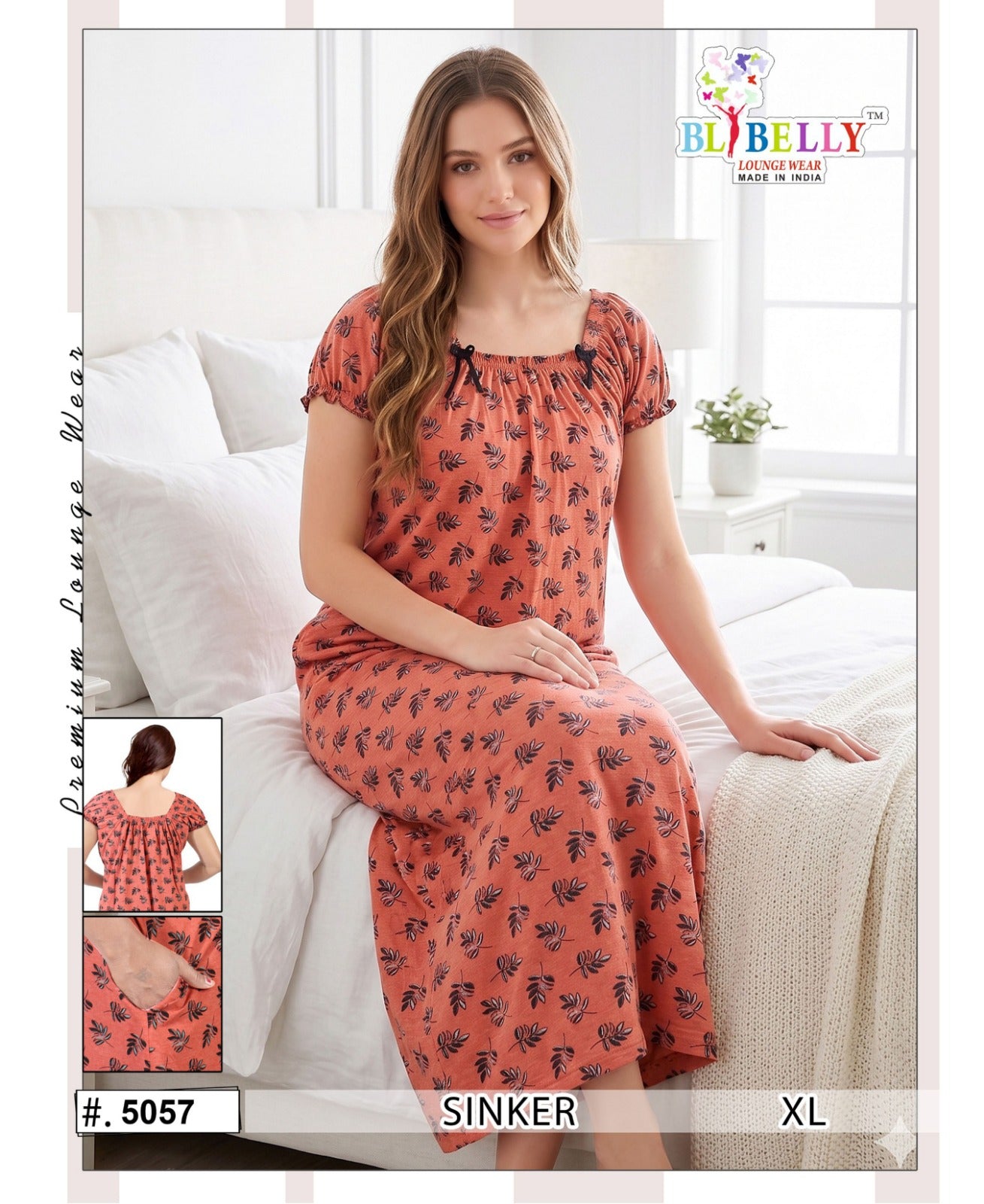 Vol 732 Belly Hosiery Cotton Night Gowns Exporter
