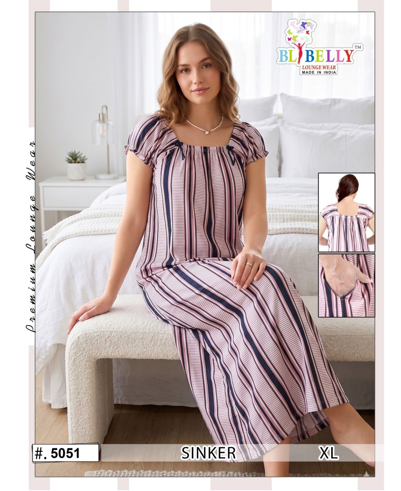 Vol 732 Belly Hosiery Cotton Night Gowns Exporter