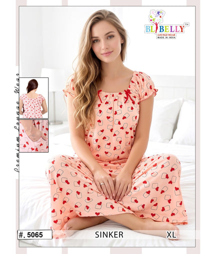 Vol 732 Belly Hosiery Cotton Night Gowns Exporter