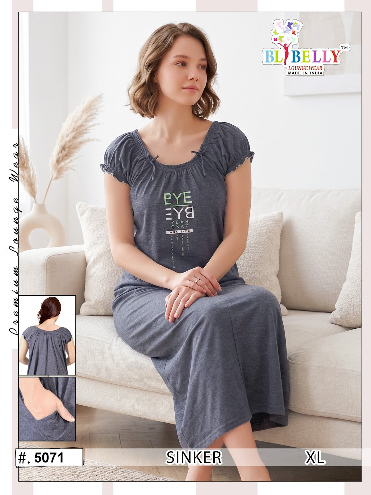 Vol 733 Belly Hosiery Cotton Night Gowns Supplier