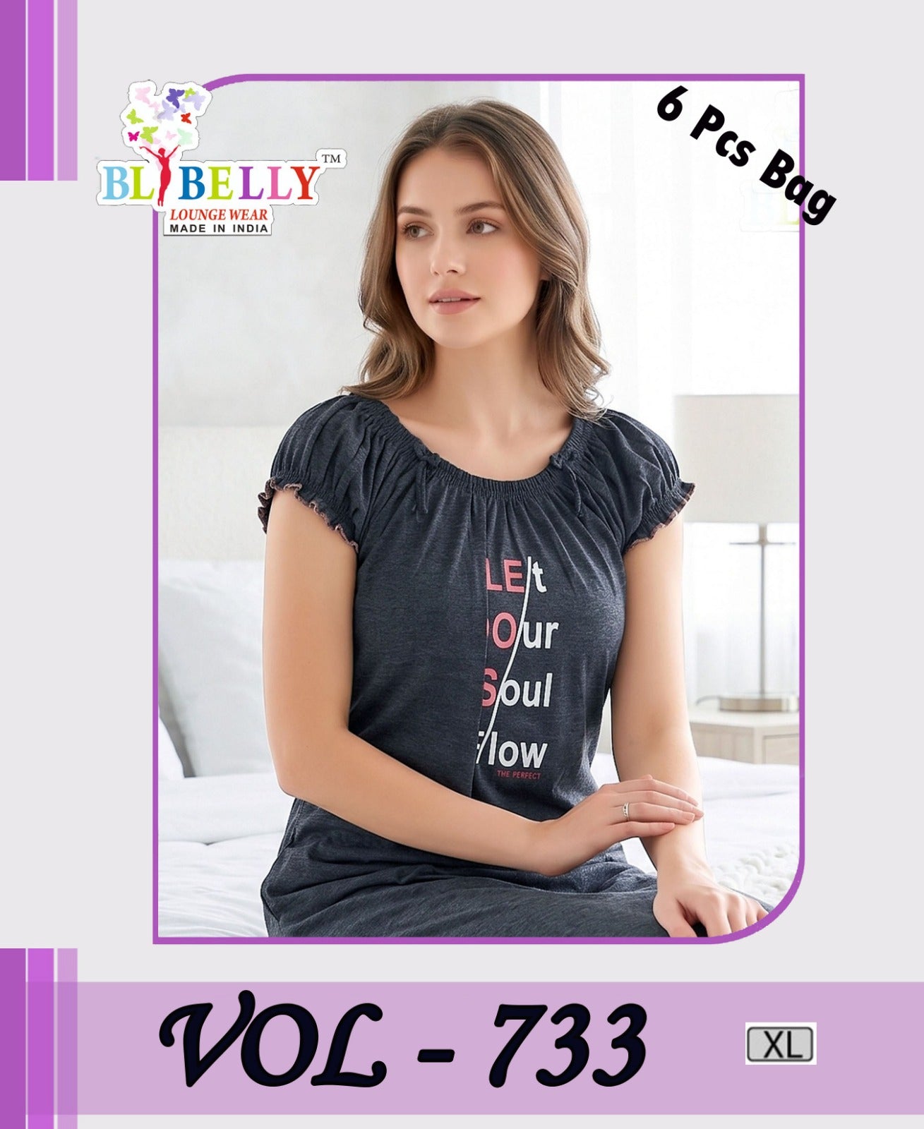 Vol 733 Belly Hosiery Cotton Night Gowns Supplier