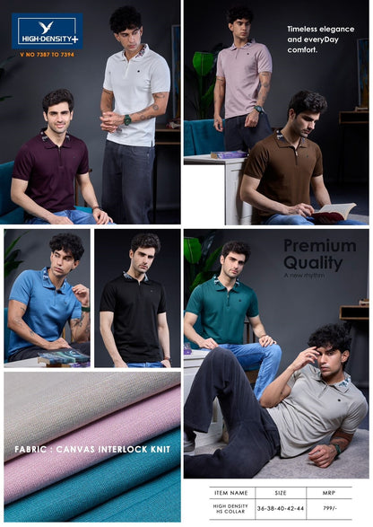 Vol 7387 To 7394 High Density Canvas Interlock Mens Tshirts Wholesaler India