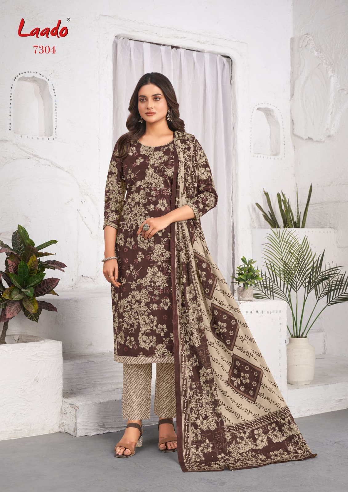 Vol 73 Laado Cotton Dress Material Wholesale Price