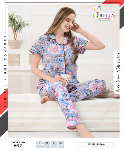 Vol 745 Belly Sinker Collar Night Suits Manufacturer Ahmedabad