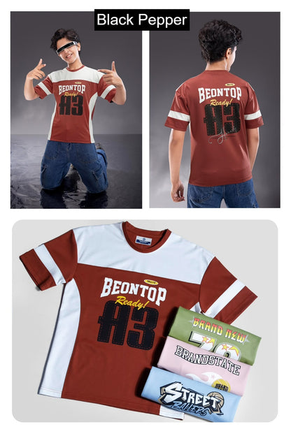 Vol 758 To 765 Oversized Black Pepper Interlock Boys Tshirt Manufacturer India
