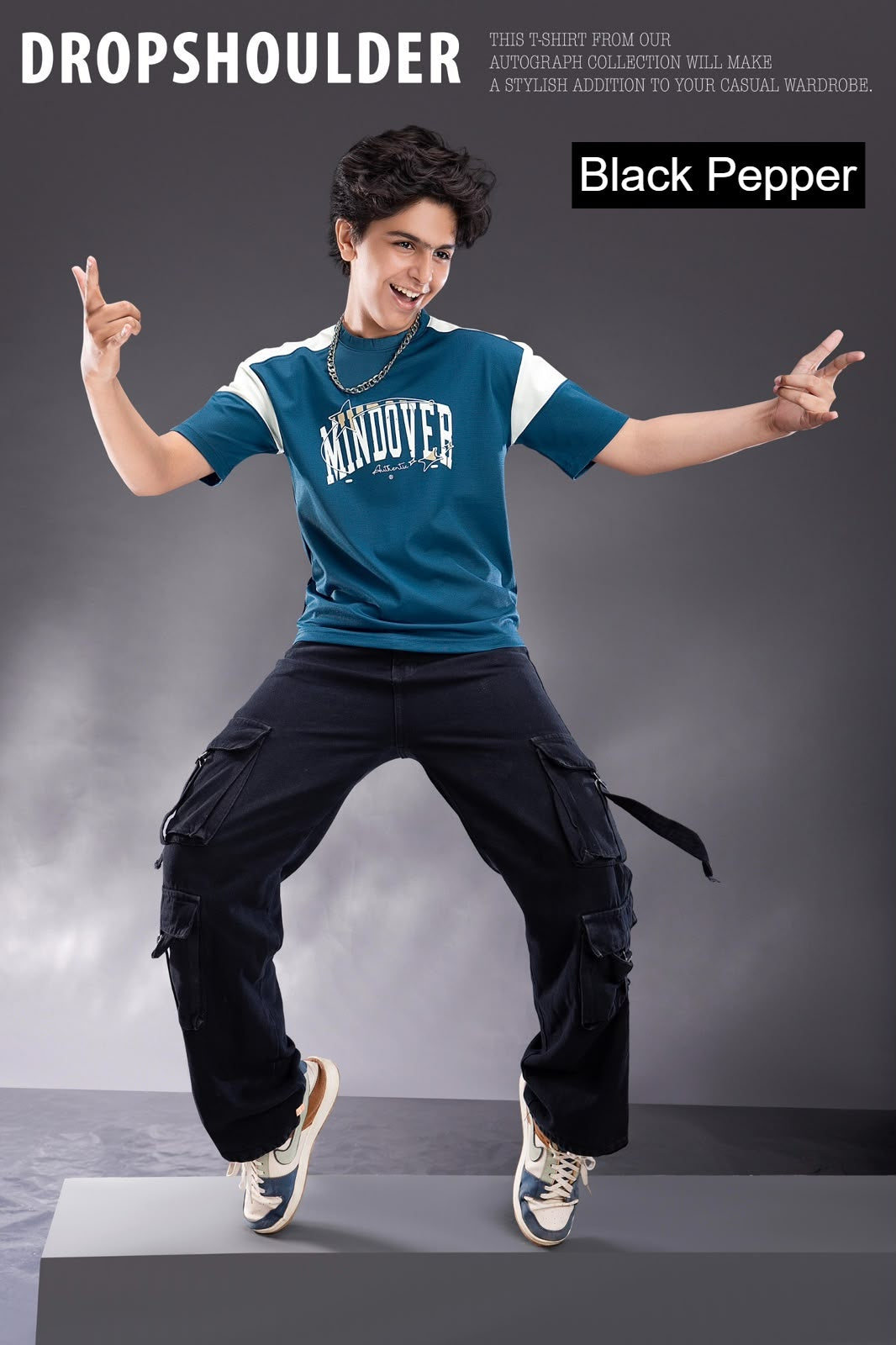 Vol 758 To 765 Oversized Black Pepper Interlock Boys Tshirt Manufacturer India