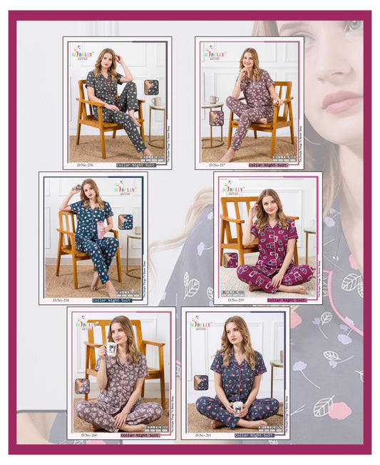 Vol 763 Belly Sinker Collar Night Suits Wholesale Price