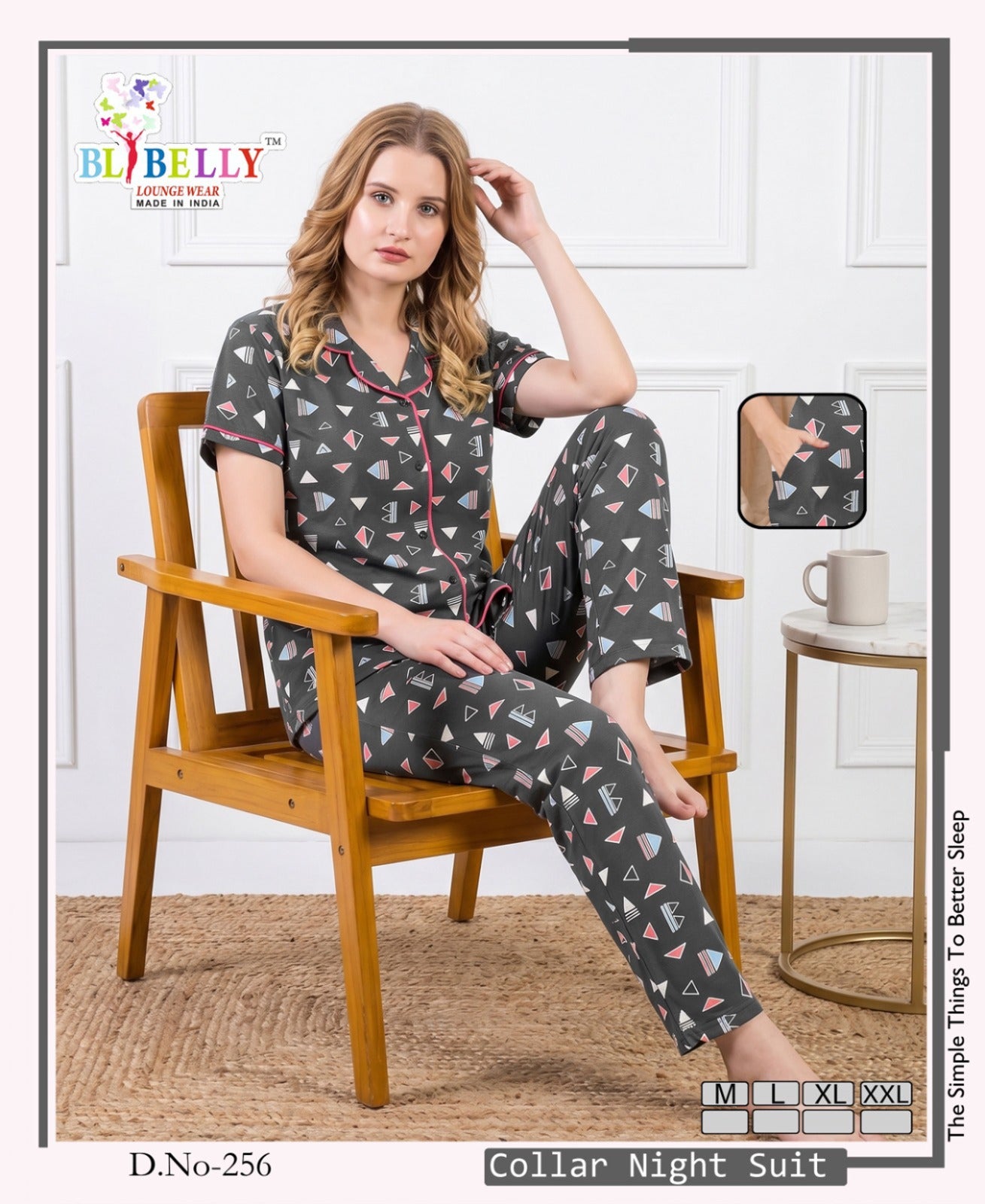 Vol 763 Belly Sinker Collar Night Suits Wholesale Price