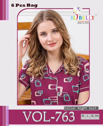 Vol 763 Belly Sinker Collar Night Suits Wholesale Price