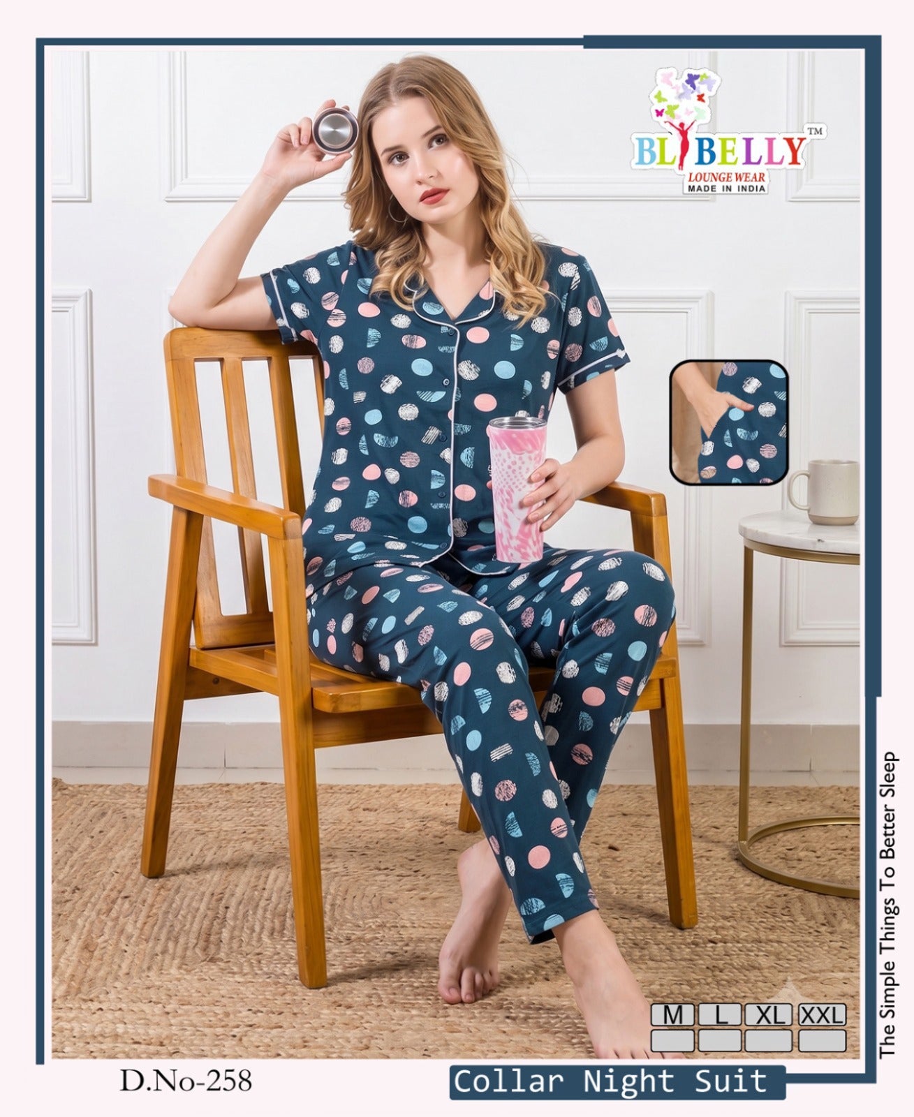 Vol 763 Belly Sinker Collar Night Suits Wholesale Price