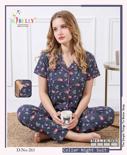 Vol 763 Belly Sinker Collar Night Suits Wholesale Price