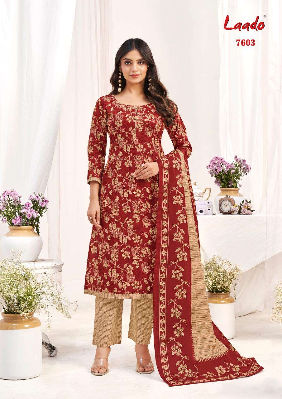 Vol 76 Laado Cotton Dress Material Wholesale