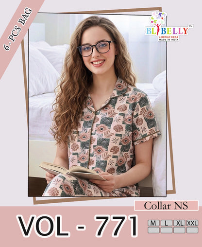 Vol 771 Belly Sinker Collar Night Suits Manufacturer Gujarat
