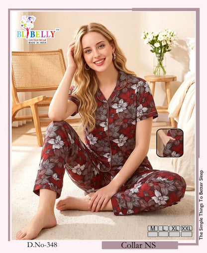 Vol 772 Belly Sinker Collar Night Suits Supplier Gujarat