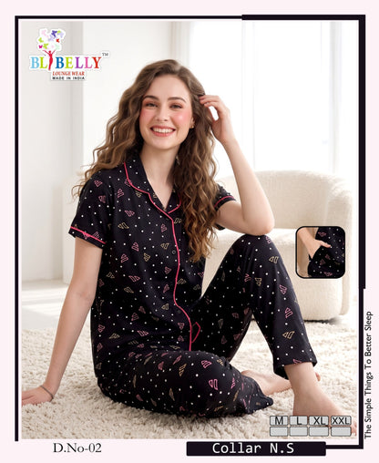 Vol 779 Belly Sinker Collar Night Suits Supplier India